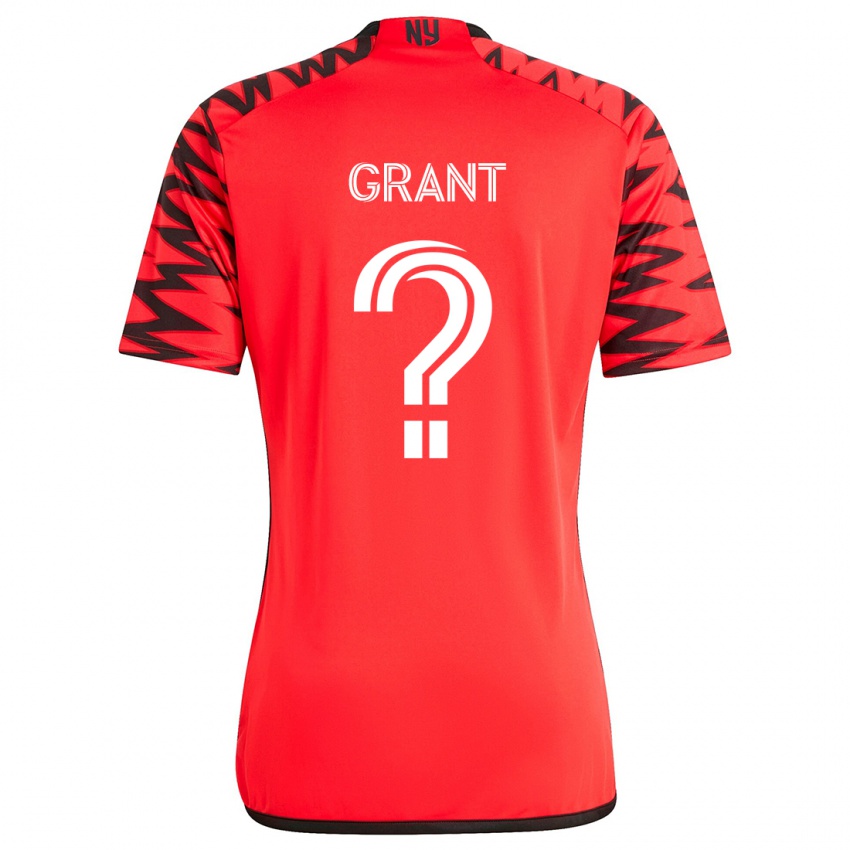 Kinderen Joshua Grant #0 Rood Zwart Wit Uitshirt Uittenue 2024/25 T-Shirt België