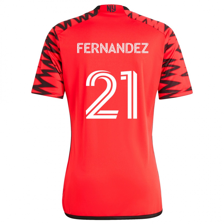 Kinderen Omir Fernandez #21 Rood Zwart Wit Uitshirt Uittenue 2024/25 T-Shirt België