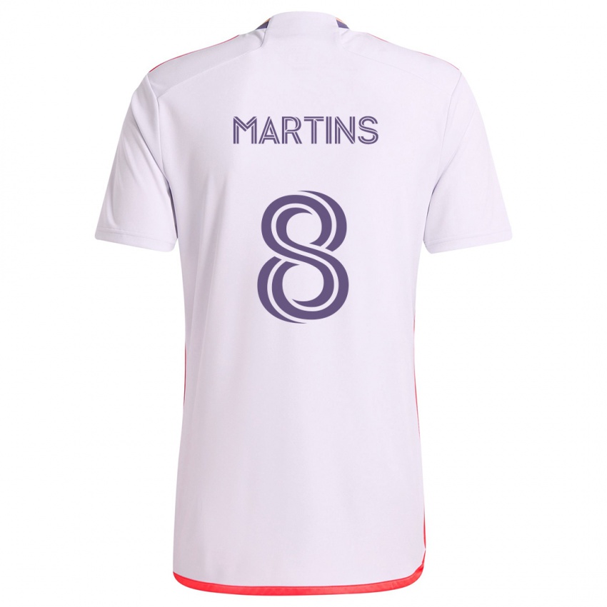 Enfant Maillot Felipe Martins #8 Blanc Rouge Violet Tenues Extérieur 2024/25 T-Shirt Belgique