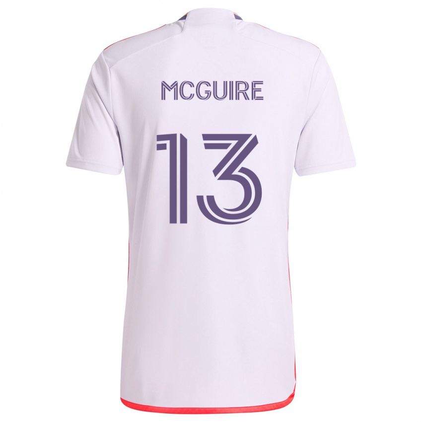 Kinderen Duncan Mcguire #13 Wit Rood Paars Uitshirt Uittenue 2024/25 T-Shirt België