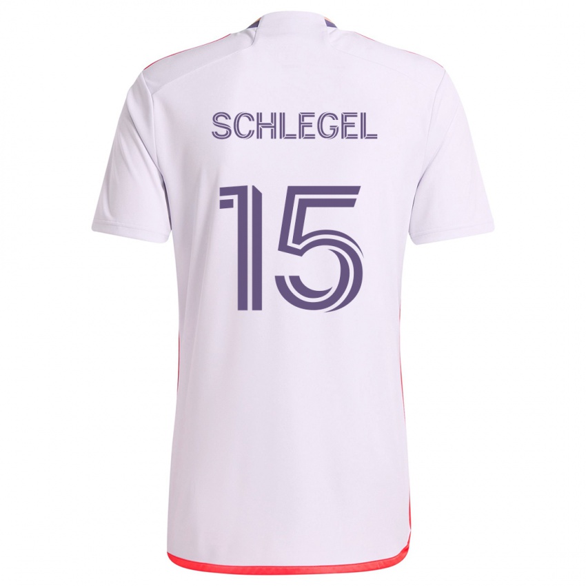 Kinder Rodrigo Schlegel #15 Weiß Rot Lila Auswärtstrikot Trikot 2024/25 T-Shirt Belgien