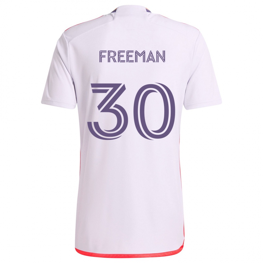 Kinderen Alex Freeman #30 Wit Rood Paars Uitshirt Uittenue 2024/25 T-Shirt België