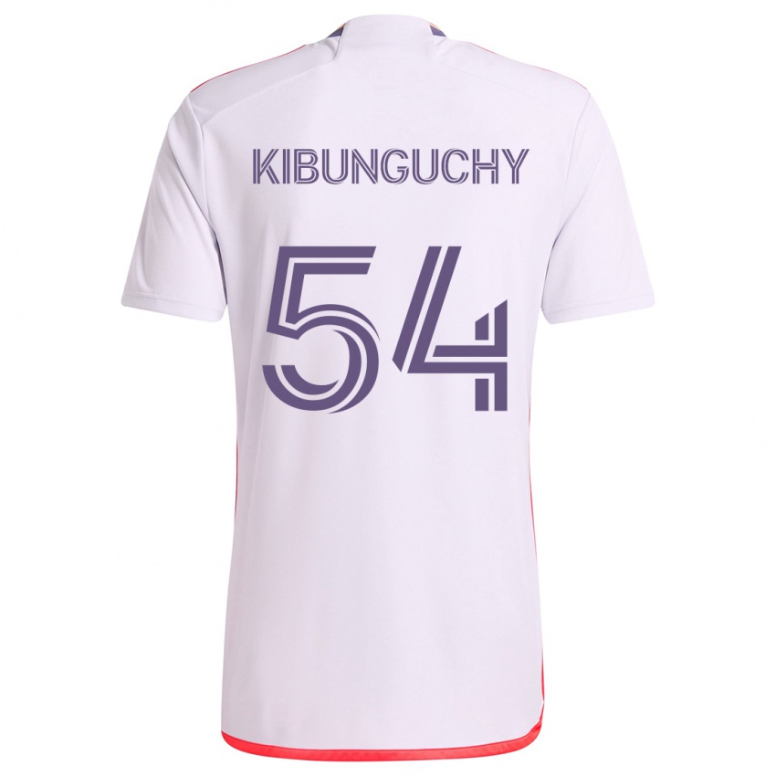 Kinderen Nabi Kibunguchy #54 Wit Rood Paars Uitshirt Uittenue 2024/25 T-Shirt België