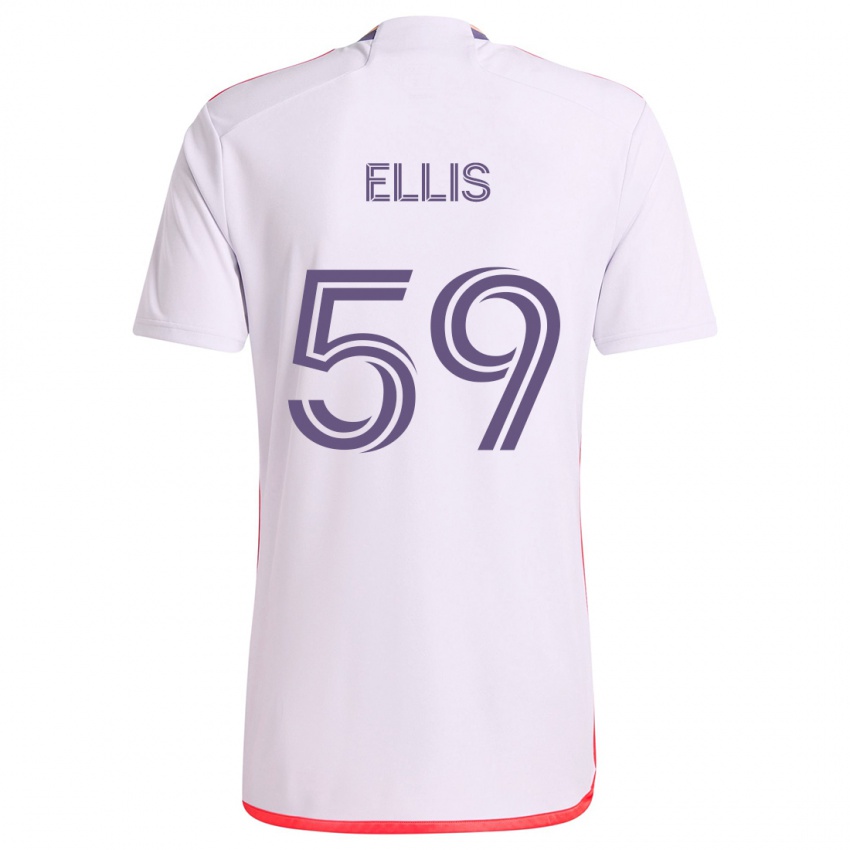 Kinderen Justin Ellis #59 Wit Rood Paars Uitshirt Uittenue 2024/25 T-Shirt België