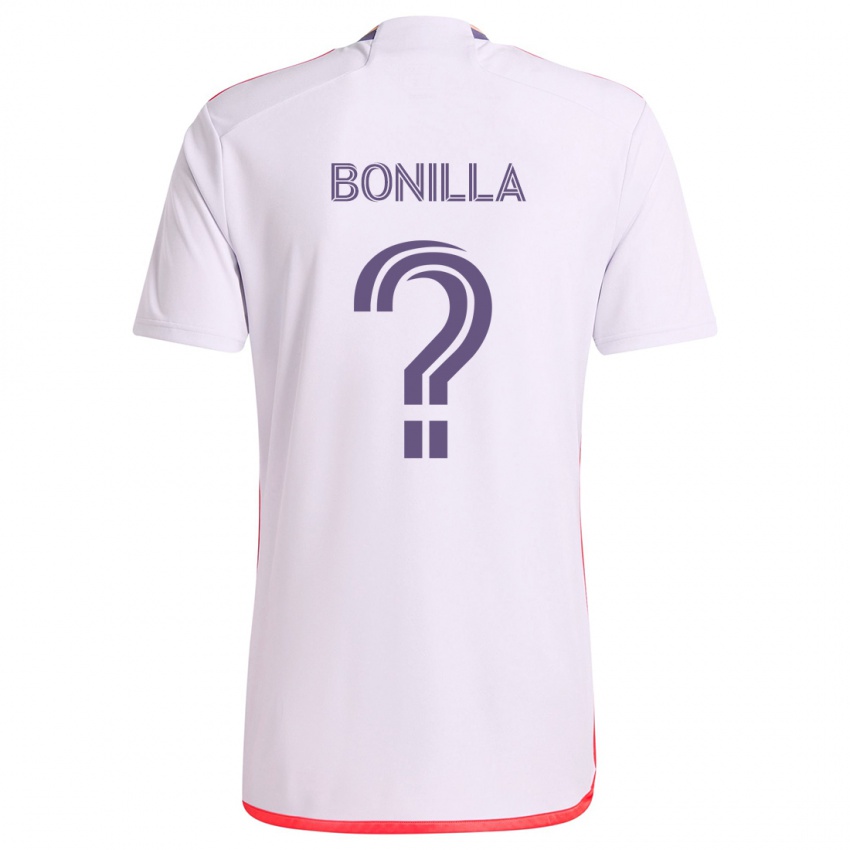 Kinderen Jarell Bonilla #0 Wit Rood Paars Uitshirt Uittenue 2024/25 T-Shirt België