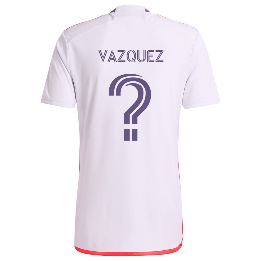 Enfant Maillot Daniel Vazquez #0 Blanc Rouge Violet Tenues Extérieur 2024/25 T-Shirt Belgique