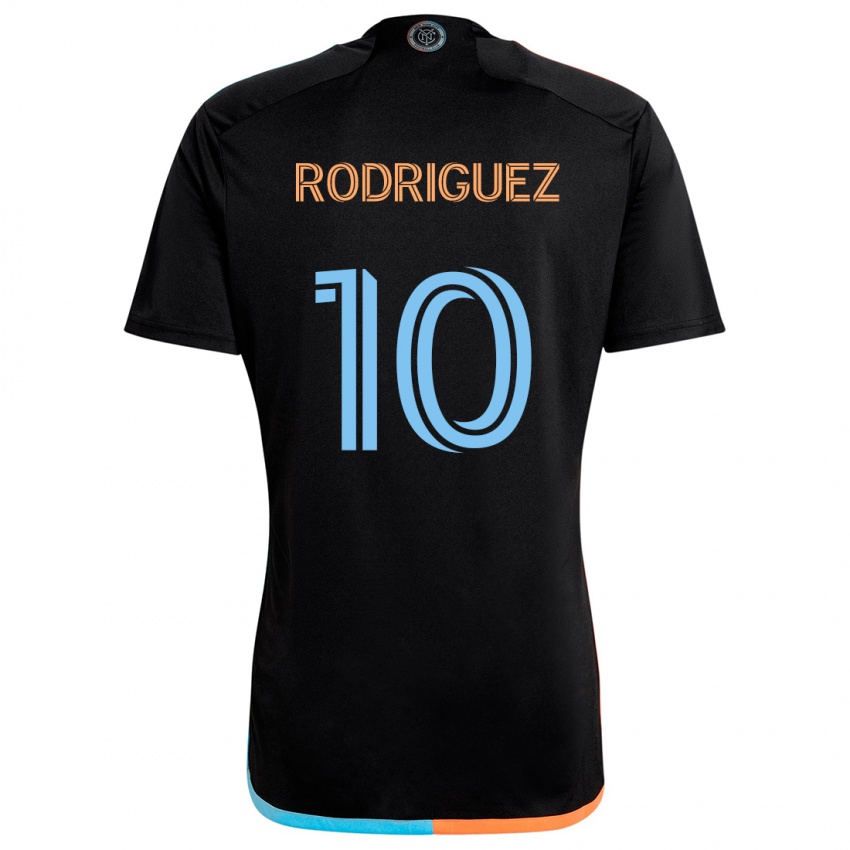 Kinderen Santiago Rodríguez #10 Zwart Oranje Blauw Uitshirt Uittenue 2024/25 T-Shirt België