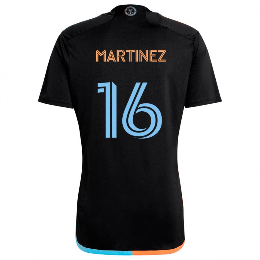 Kinderen Alonso Martínez #16 Zwart Oranje Blauw Uitshirt Uittenue 2024/25 T-Shirt België