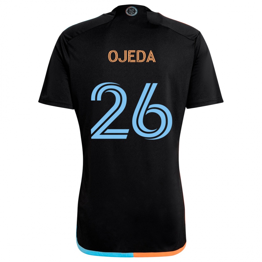 Kinderen Agustín Ojeda #26 Zwart Oranje Blauw Uitshirt Uittenue 2024/25 T-Shirt België