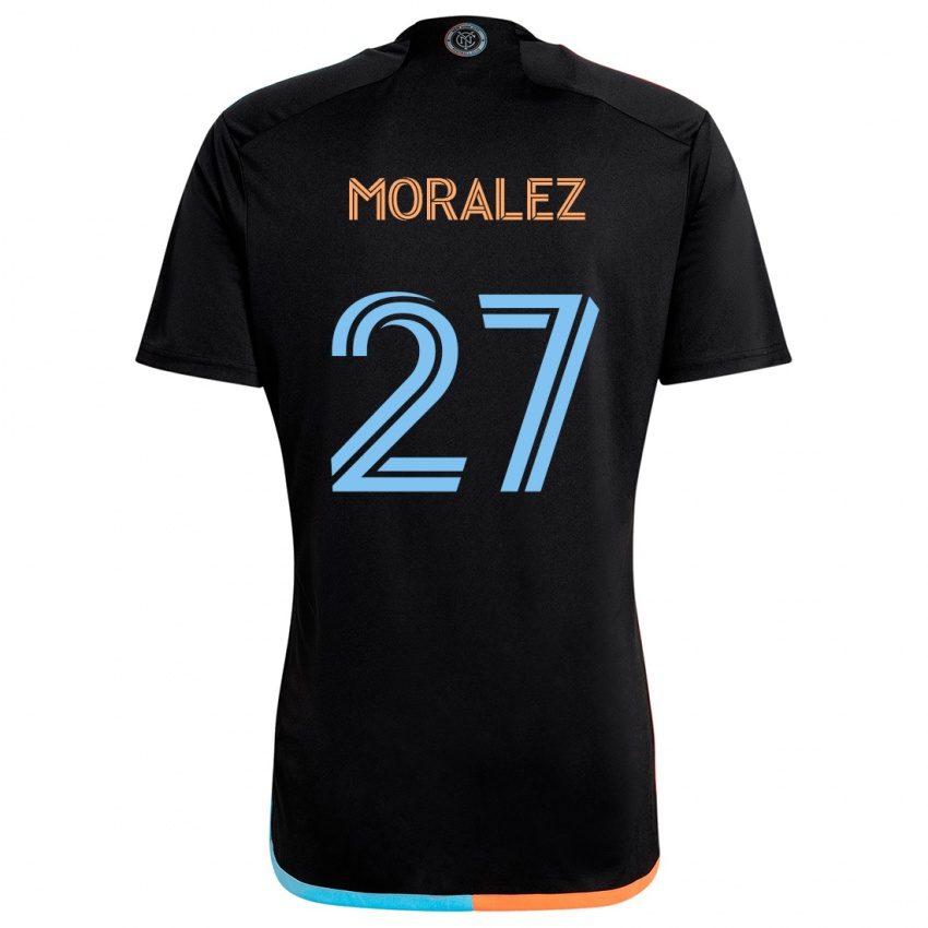 Kinderen Maxi Moralez #27 Zwart Oranje Blauw Uitshirt Uittenue 2024/25 T-Shirt België