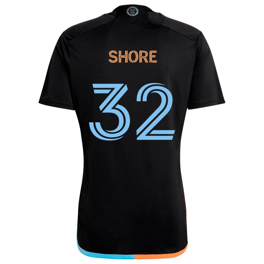 Kinderen Jonathan Shore #32 Zwart Oranje Blauw Uitshirt Uittenue 2024/25 T-Shirt België