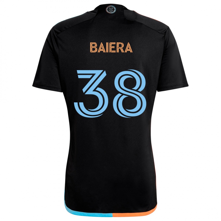 Kinderen Drew Baiera #38 Zwart Oranje Blauw Uitshirt Uittenue 2024/25 T-Shirt België