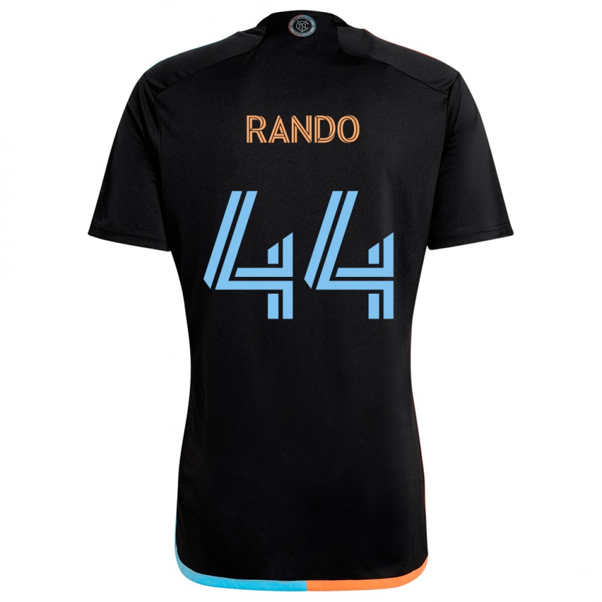 Kinderen Alex Rando #44 Zwart Oranje Blauw Uitshirt Uittenue 2024/25 T-Shirt België