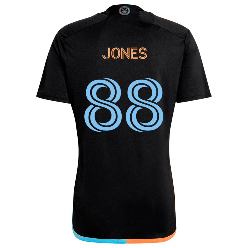 Kinderen Malachi Jones #88 Zwart Oranje Blauw Uitshirt Uittenue 2024/25 T-Shirt België