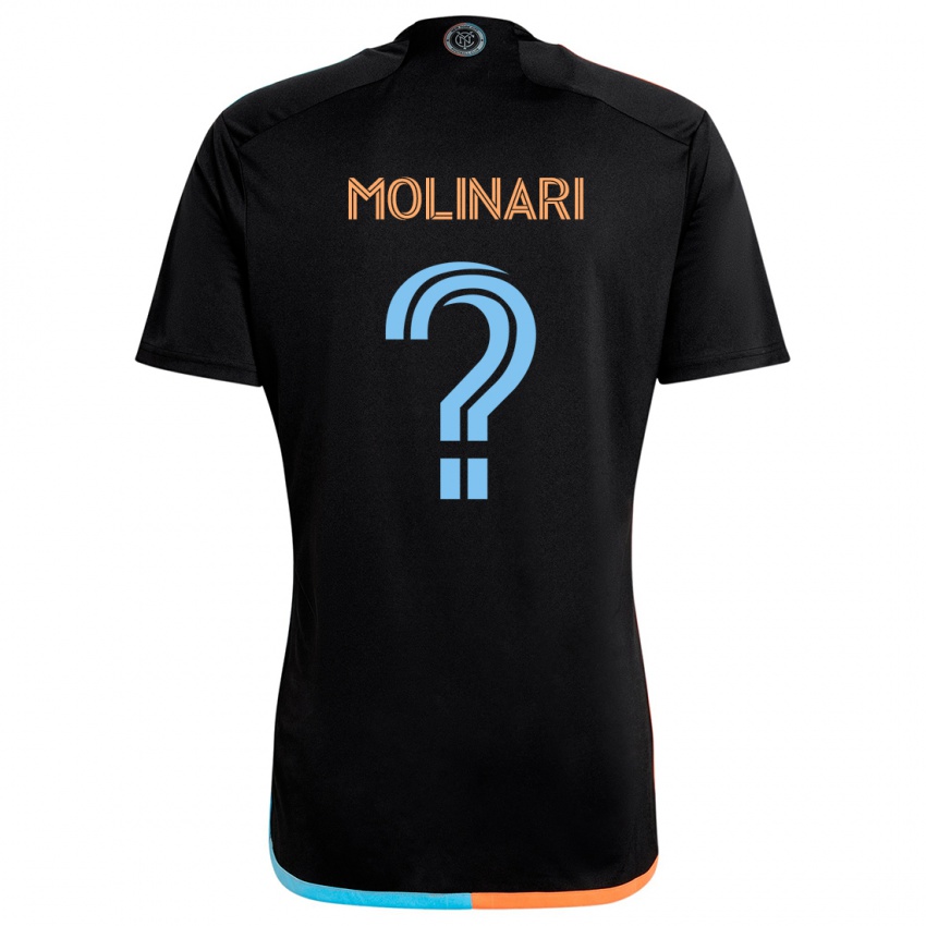 Kinderen Peter Molinari #0 Zwart Oranje Blauw Uitshirt Uittenue 2024/25 T-Shirt België