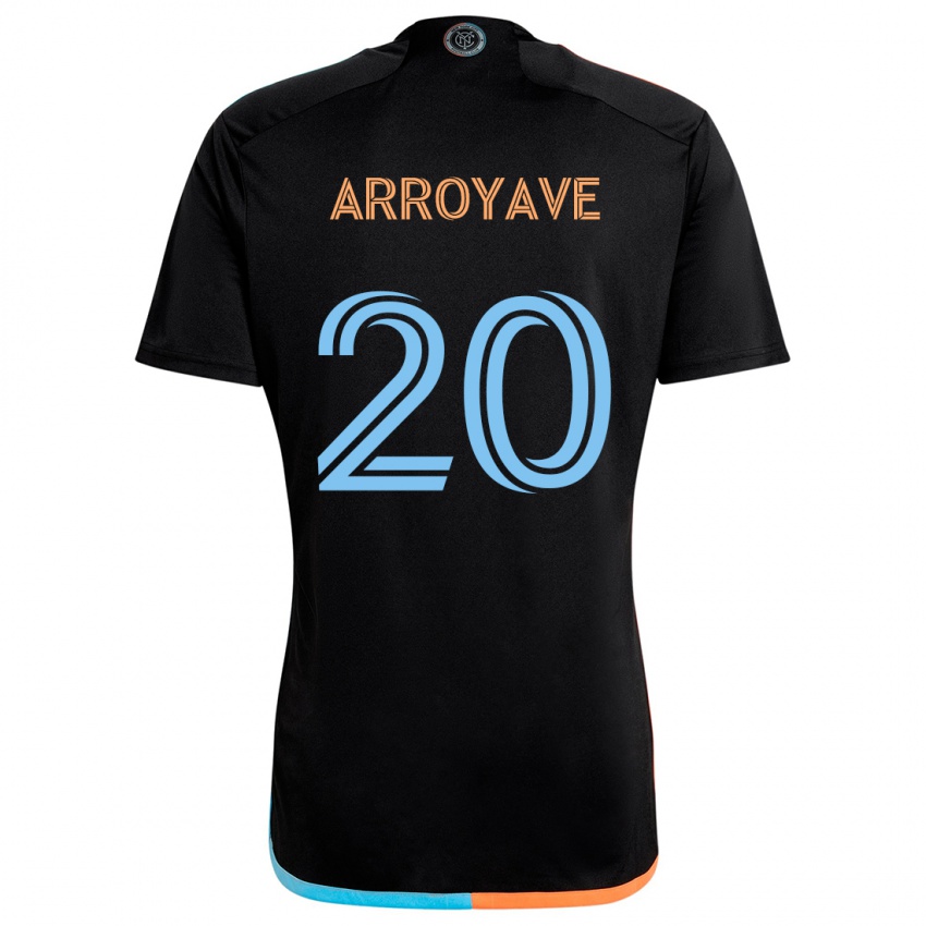 Kinderen Jacob Arroyave #20 Zwart Oranje Blauw Uitshirt Uittenue 2024/25 T-Shirt België