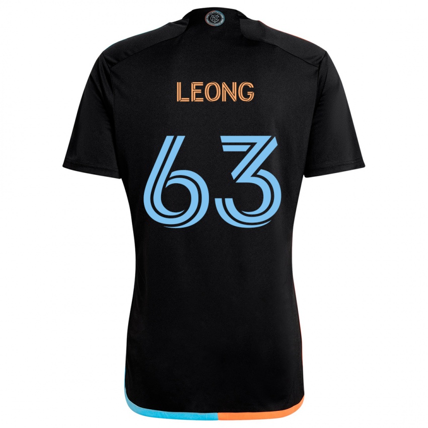 Kinderen Matthew Leong #63 Zwart Oranje Blauw Uitshirt Uittenue 2024/25 T-Shirt België