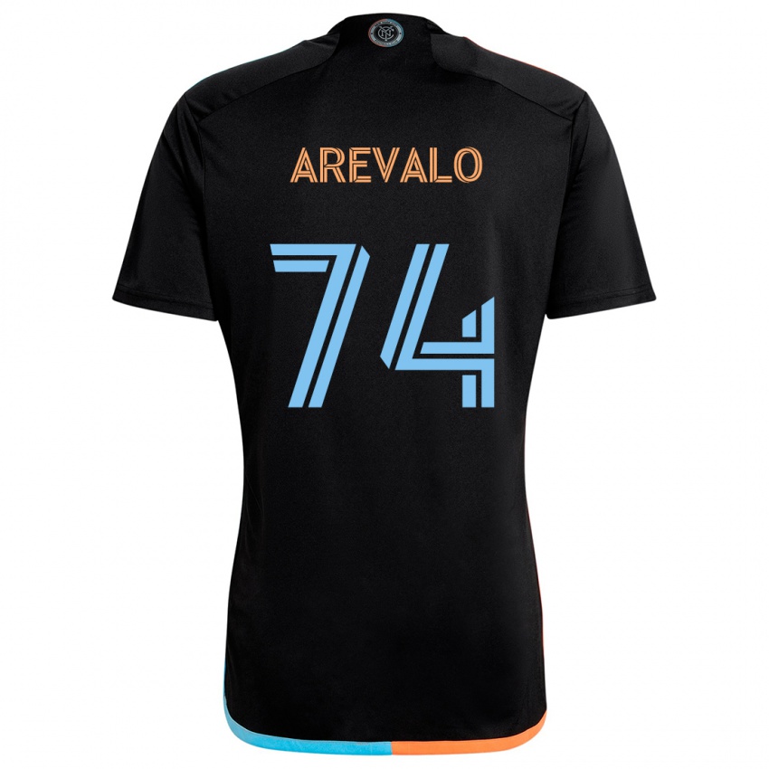 Kinderen Ronny Arévalo #74 Zwart Oranje Blauw Uitshirt Uittenue 2024/25 T-Shirt België