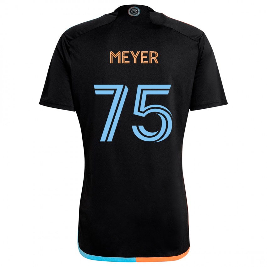 Kinderen Will Meyer #75 Zwart Oranje Blauw Uitshirt Uittenue 2024/25 T-Shirt België