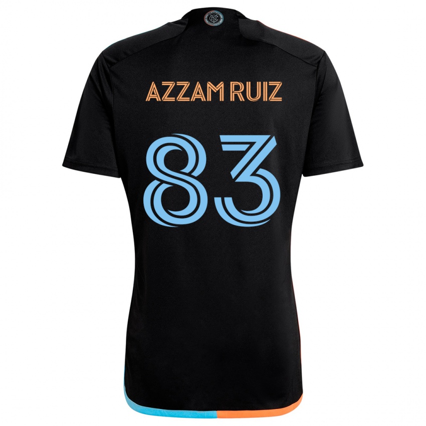 Kinderen Camil Azzam Ruiz #83 Zwart Oranje Blauw Uitshirt Uittenue 2024/25 T-Shirt België