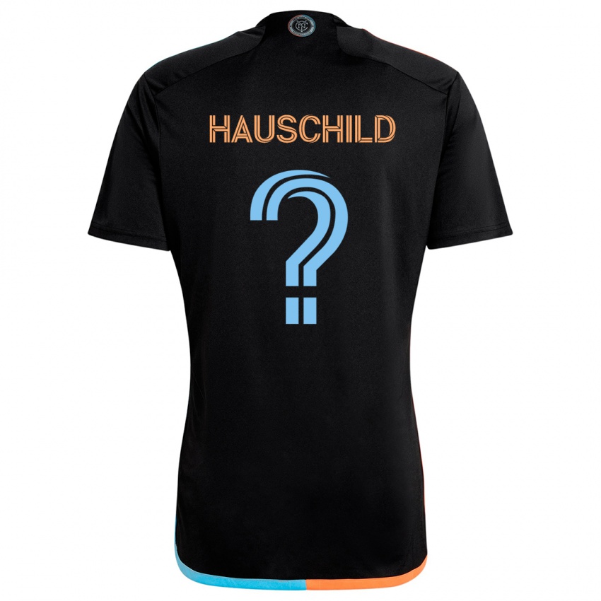 Kinderen Alexander Hauschild #0 Zwart Oranje Blauw Uitshirt Uittenue 2024/25 T-Shirt België