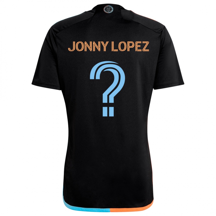 Kinderen Jonny Lopez #0 Zwart Oranje Blauw Uitshirt Uittenue 2024/25 T-Shirt België