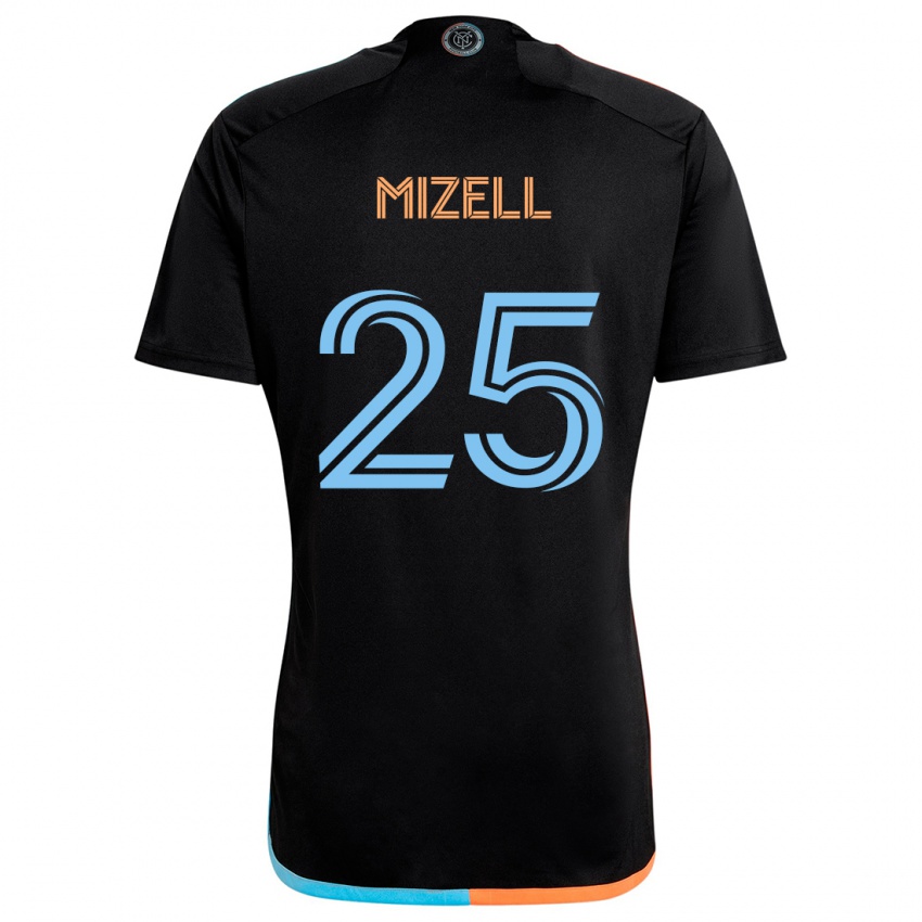 Kinderen Cody Mizell #25 Zwart Oranje Blauw Uitshirt Uittenue 2024/25 T-Shirt België