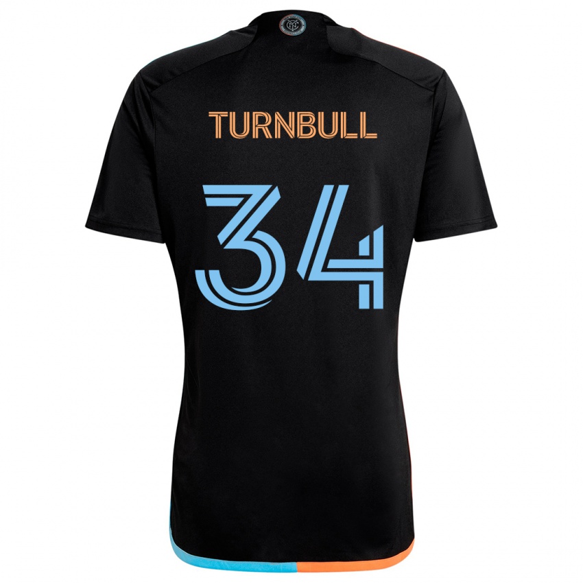 Kinderen Stephen Turnbull #34 Zwart Oranje Blauw Uitshirt Uittenue 2024/25 T-Shirt België