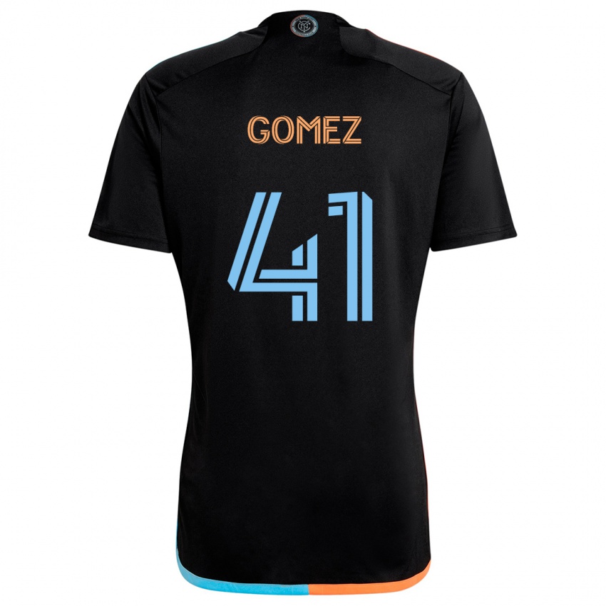 Kinderen Julián Gómez #41 Zwart Oranje Blauw Uitshirt Uittenue 2024/25 T-Shirt België