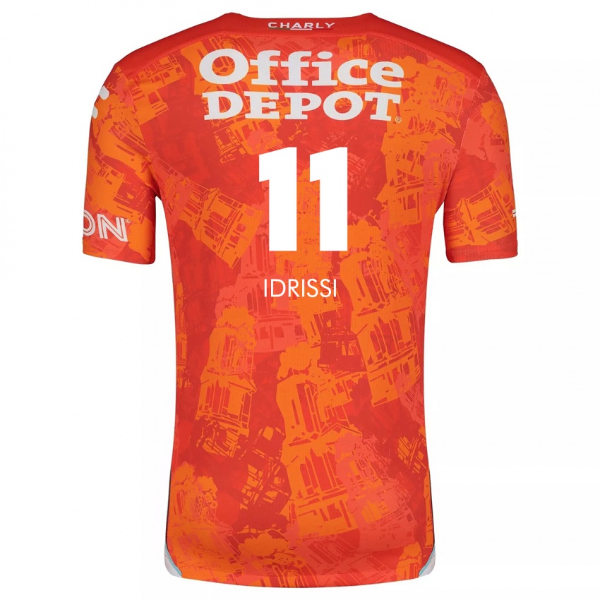 Kinderen Oussama Idrissi #11 Oranje Wit Uitshirt Uittenue 2024/25 T-Shirt België