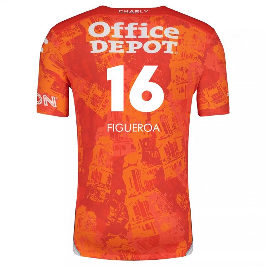 Kinderen Antonio Figueroa #16 Oranje Wit Uitshirt Uittenue 2024/25 T-Shirt België