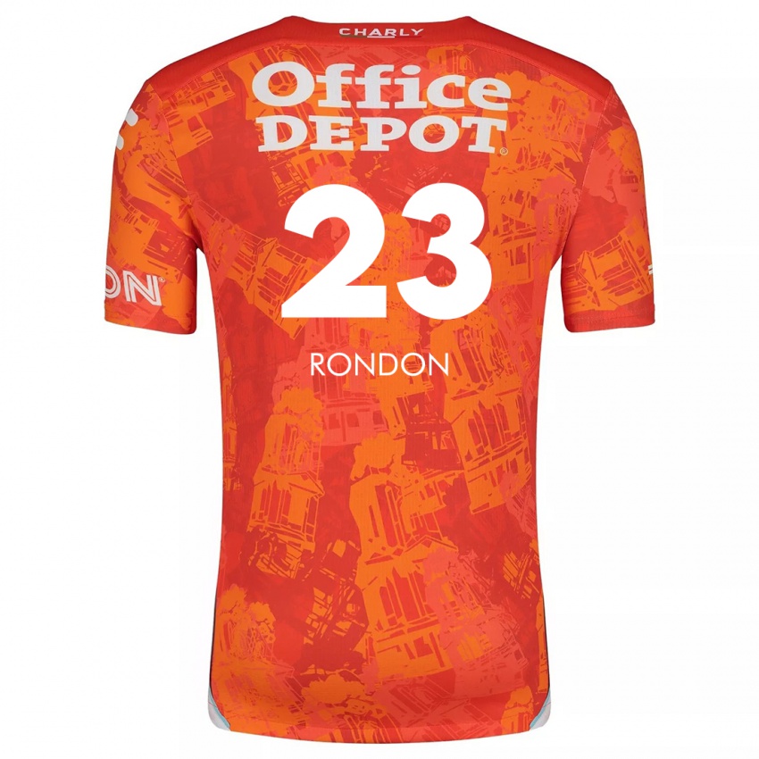 Enfant Maillot Salomón Rondón #23 Orange White Tenues Extérieur 2024/25 T-Shirt Belgique