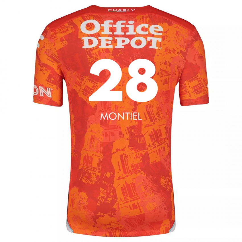 Kinderen Elías Montiel #28 Oranje Wit Uitshirt Uittenue 2024/25 T-Shirt België