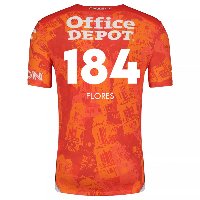 Kinderen Jason Flores #184 Oranje Wit Uitshirt Uittenue 2024/25 T-Shirt België