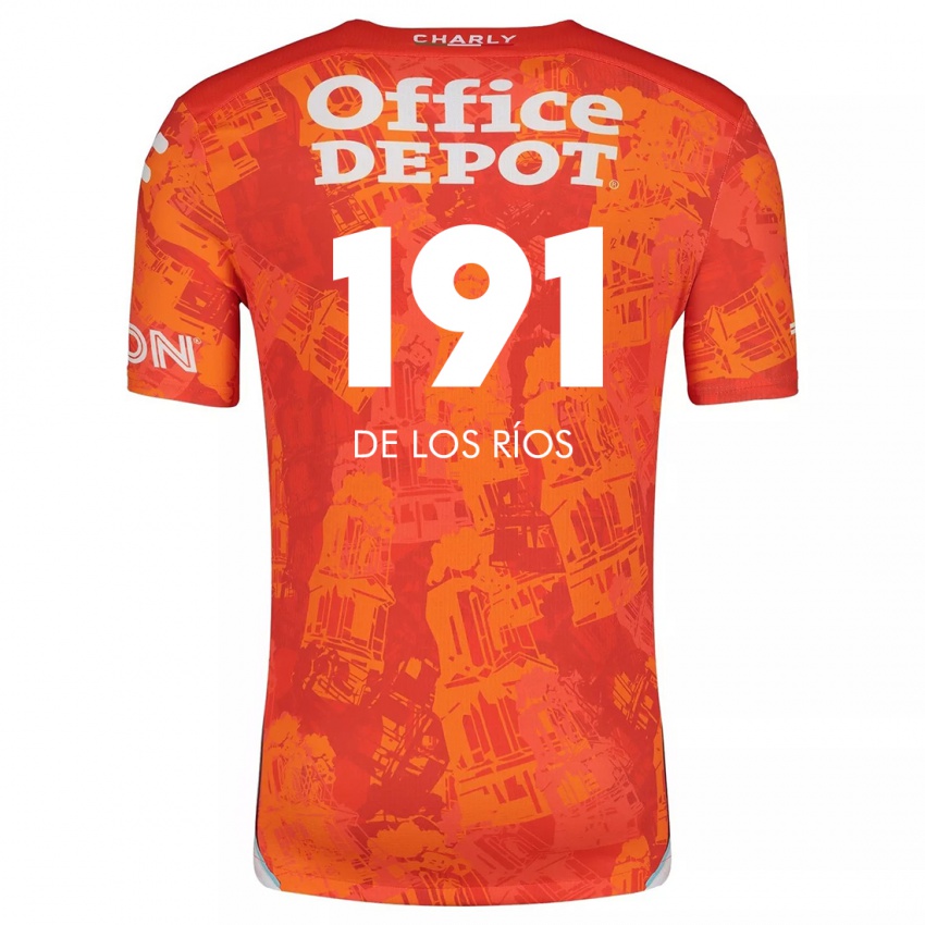 Enfant Maillot Sergio De Los Ríos #191 Orange White Tenues Extérieur 2024/25 T-Shirt Belgique