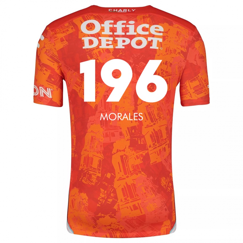 Enfant Maillot Erik Morales #196 Orange White Tenues Extérieur 2024/25 T-Shirt Belgique