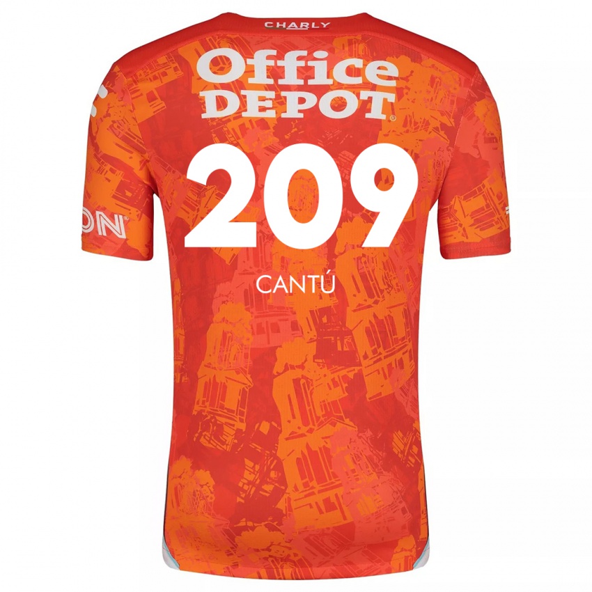 Enfant Maillot Juan Cantú #209 Orange White Tenues Extérieur 2024/25 T-Shirt Belgique