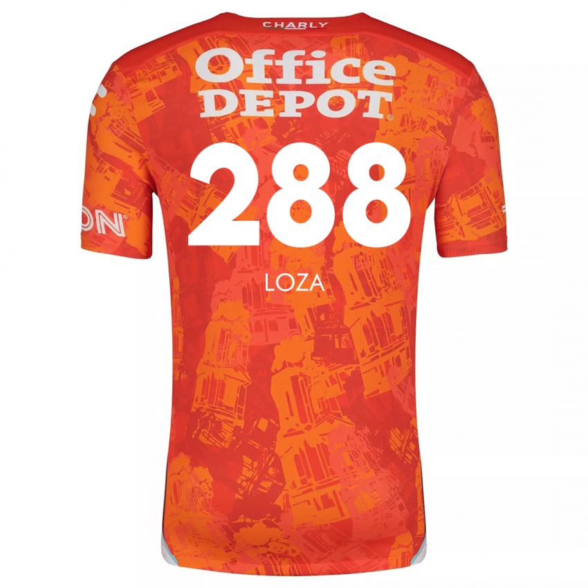 Enfant Maillot Santino Loza #288 Orange White Tenues Extérieur 2024/25 T-Shirt Belgique