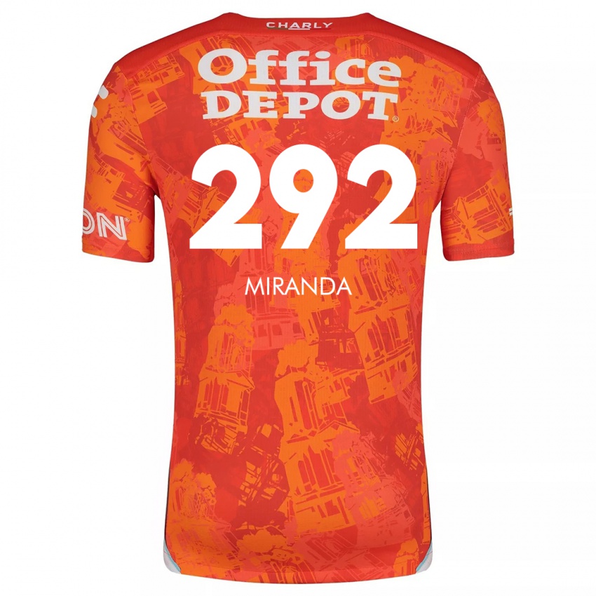 Enfant Maillot Herbey Miranda #292 Orange White Tenues Extérieur 2024/25 T-Shirt Belgique