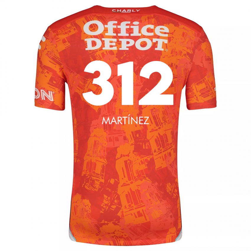 Enfant Maillot Ulises Martínez #312 Orange White Tenues Extérieur 2024/25 T-Shirt Belgique