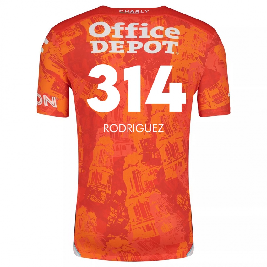 Enfant Maillot Alan Rodríguez #314 Orange White Tenues Extérieur 2024/25 T-Shirt Belgique