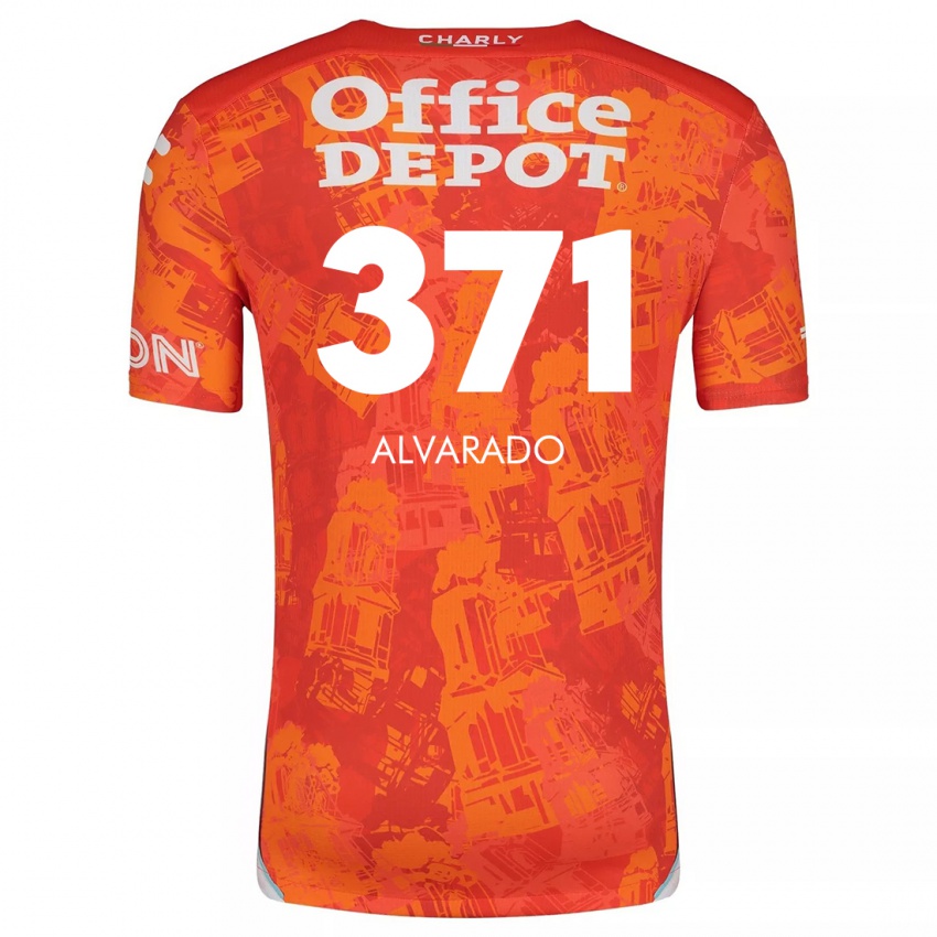 Kinderen Brandon Alvarado #371 Oranje Wit Uitshirt Uittenue 2024/25 T-Shirt België