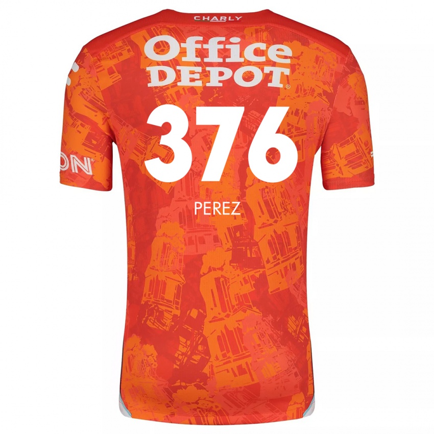 Enfant Maillot Abraham Pérez #376 Orange White Tenues Extérieur 2024/25 T-Shirt Belgique