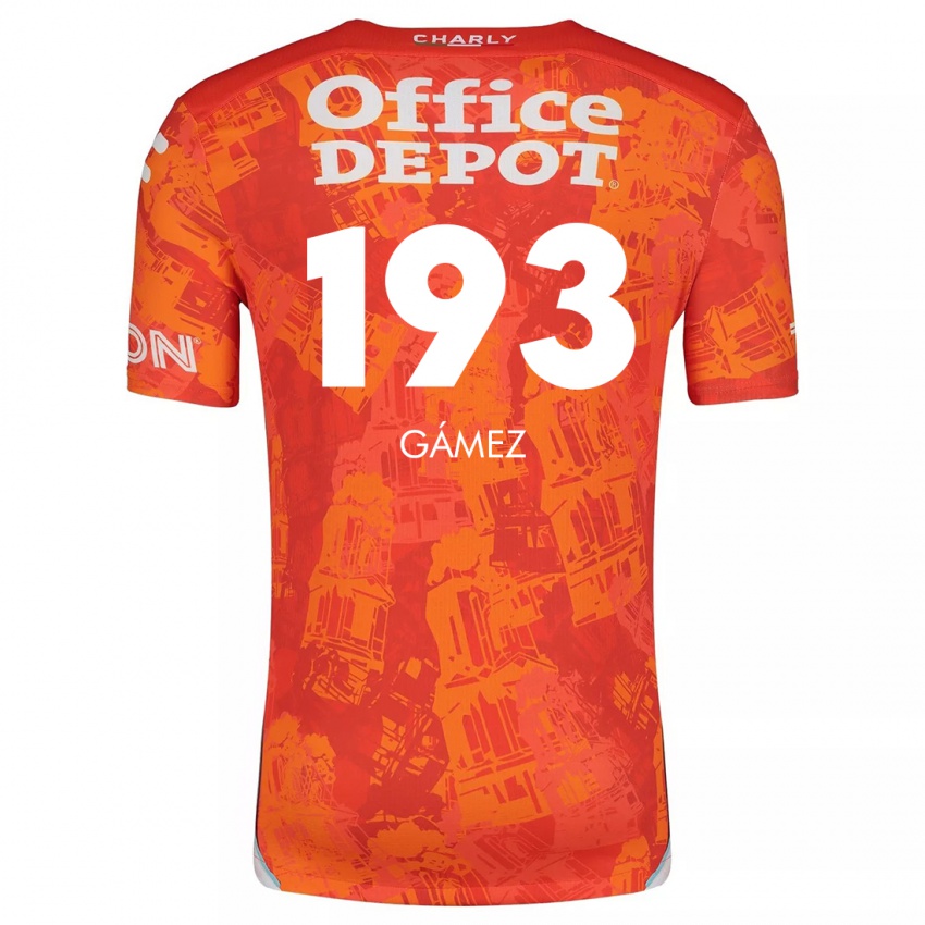 Enfant Maillot Juan Gámez #193 Orange White Tenues Extérieur 2024/25 T-Shirt Belgique