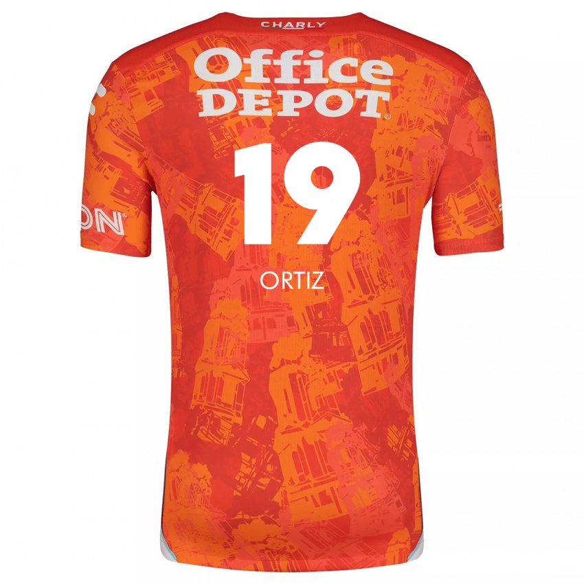 Enfant Maillot Celso Ortiz #19 Orange White Tenues Extérieur 2024/25 T-Shirt Belgique