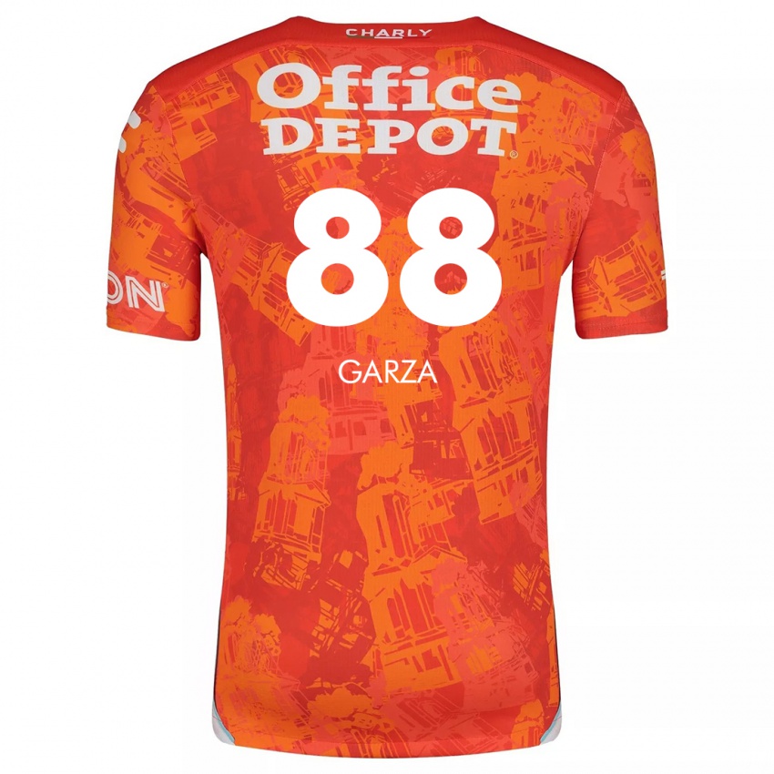 Enfant Maillot Adrián Garza #88 Orange White Tenues Extérieur 2024/25 T-Shirt Belgique