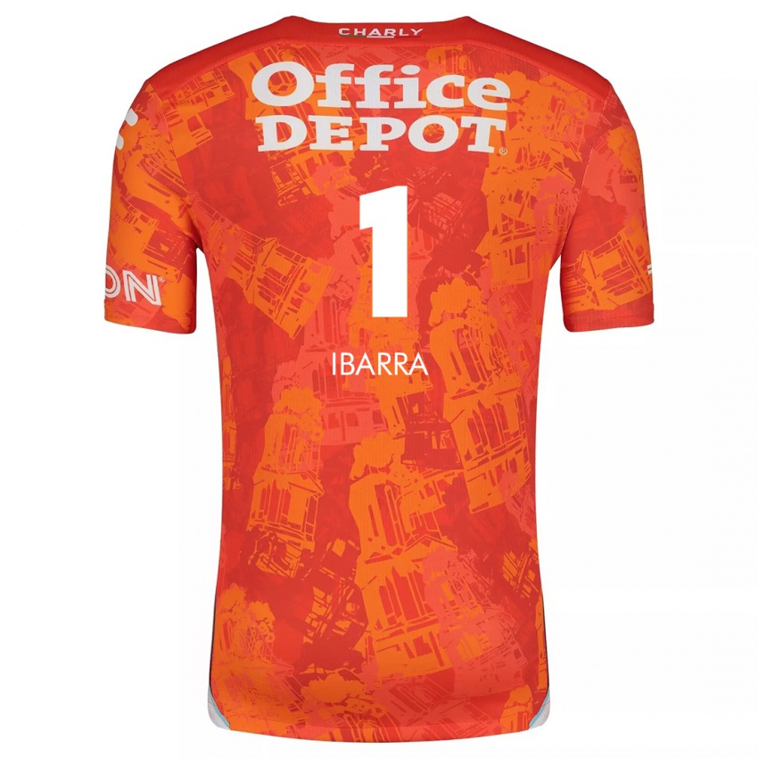 Enfant Maillot Fabiola Ibarra #1 Orange White Tenues Extérieur 2024/25 T-Shirt Belgique