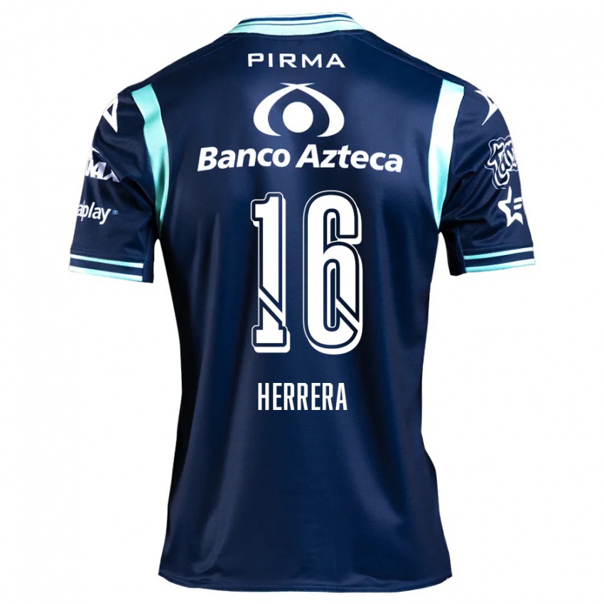 Enfant Maillot Alberto Herrera #16 Bleu Marine Tenues Extérieur 2024/25 T-Shirt Belgique