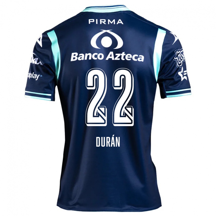 Enfant Maillot Rafael Durán #22 Bleu Marine Tenues Extérieur 2024/25 T-Shirt Belgique