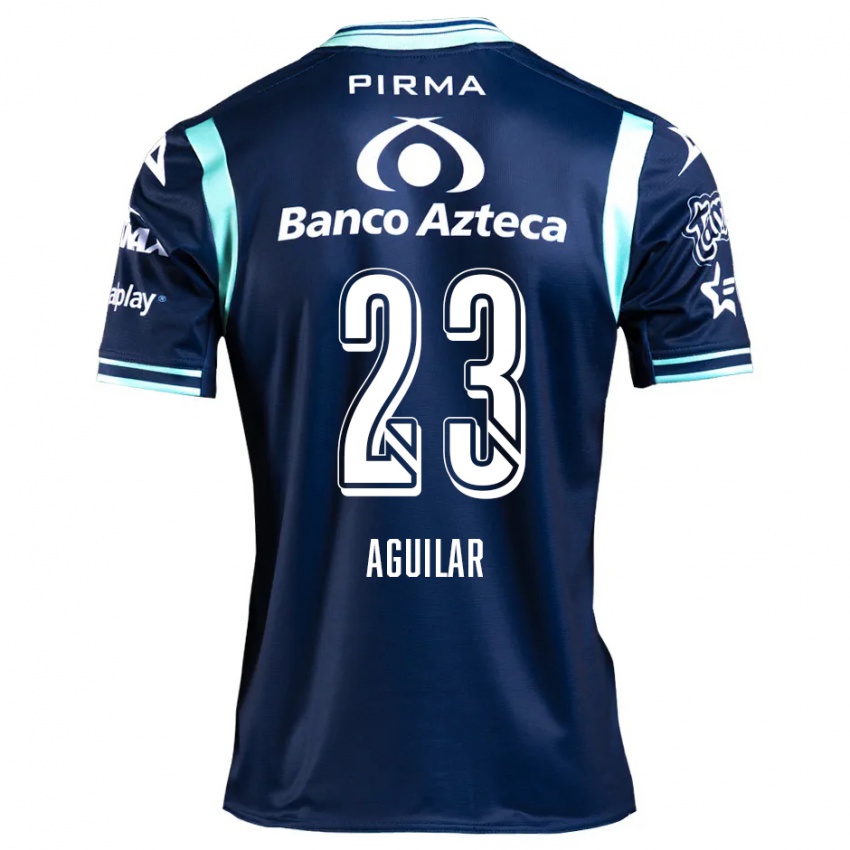 Enfant Maillot Daniel Aguilar #23 Bleu Marine Tenues Extérieur 2024/25 T-Shirt Belgique